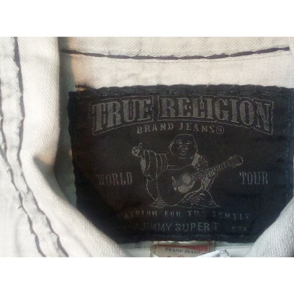 True Religion Jeans Denim Jacket JIMMY Super T  Stone wash grey  XXXL - Picture 7 of 10